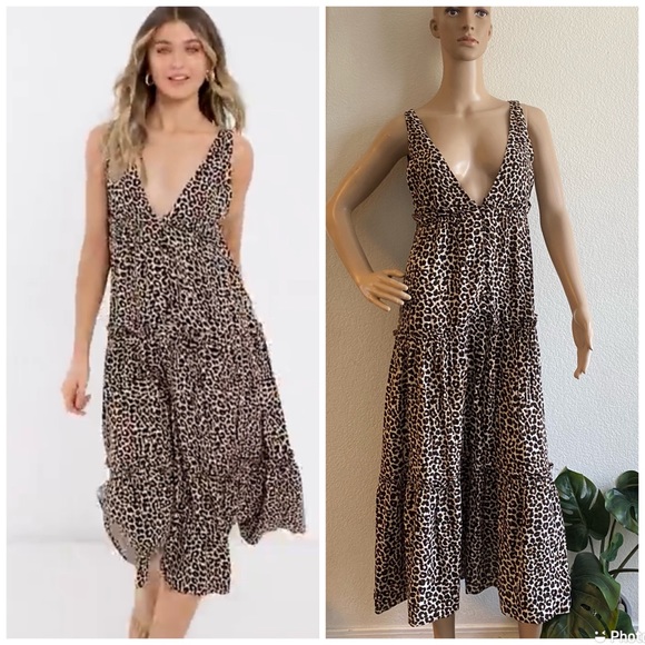 ASOS Dresses & Skirts - NWT - ASOS DESIGN button front tiered midi sundress